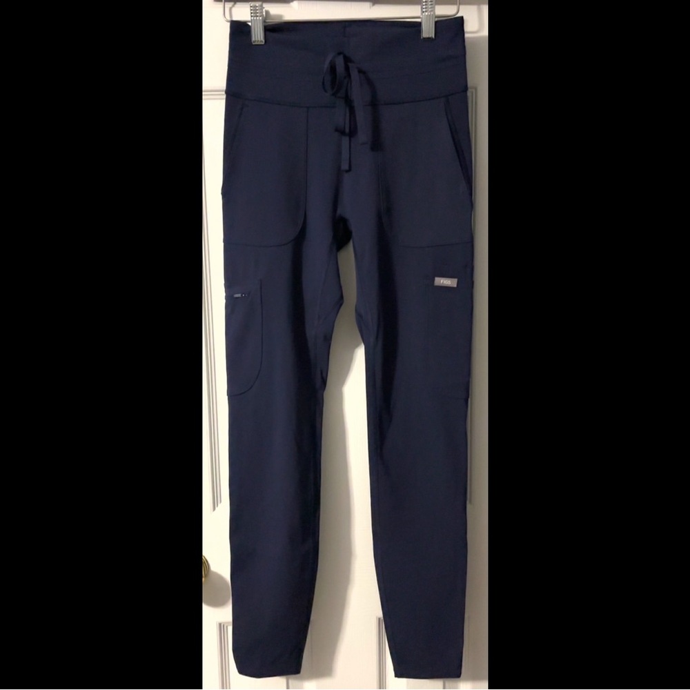 Figs Navy Blue High Waisted Seville Scrub Leggings